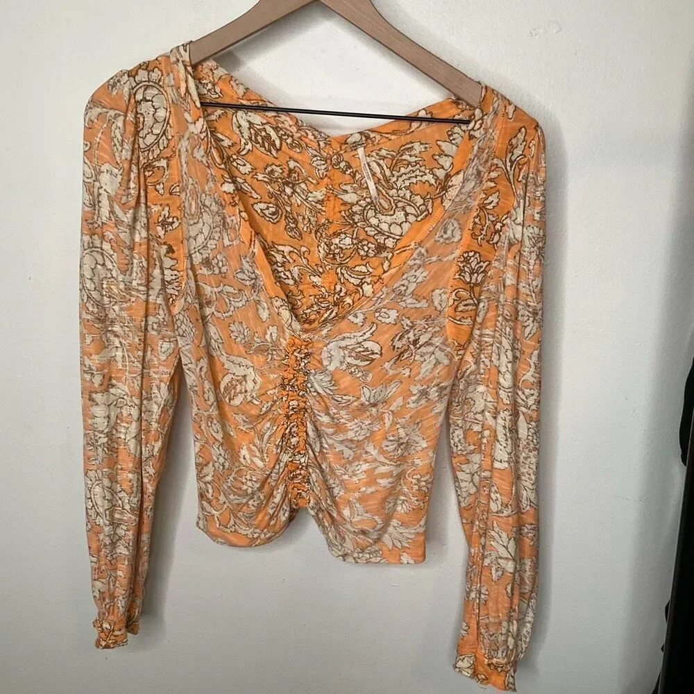 Free People Say The Word Blood Orange Top
